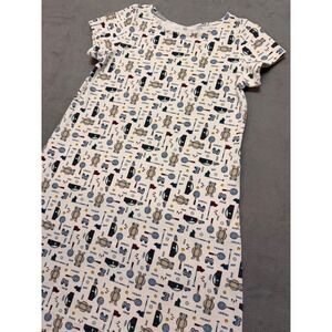 Homemade Novelty Dress Teddy Bears Golf Tennis‎ Short Sleeve Y2K Betty Burns